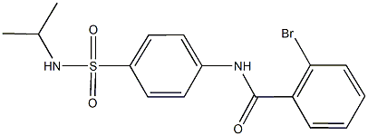 2-bromo-N-{4-[(isopropylamino)sulfonyl]phenyl}benzamide Struktur