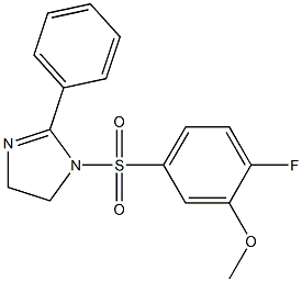 1-[(4-fluoro-3-methoxyphenyl)sulfonyl]-2-phenyl-4,5-dihydro-1H-imidazole Struktur