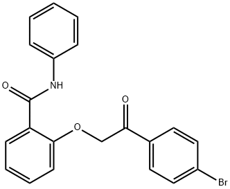 2-[2-(4-bromophenyl)-2-oxoethoxy]-N-phenylbenzamide Struktur