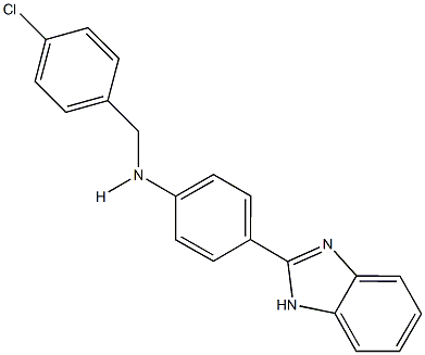 4-(1H-benzimidazol-2-yl)-N-(4-chlorobenzyl)aniline Struktur