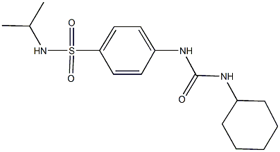 4-{[(cyclohexylamino)carbonyl]amino}-N-isopropylbenzenesulfonamide Struktur