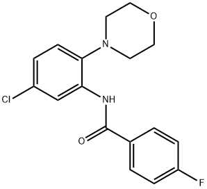 N-[5-chloro-2-(4-morpholinyl)phenyl]-4-fluorobenzamide Struktur