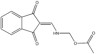 {[(1,3-dioxo-1,3-dihydro-2H-inden-2-ylidene)methyl]amino}methyl acetate Struktur