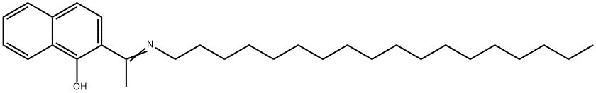 2-(N-octadecylethanimidoyl)-1-naphthol Struktur