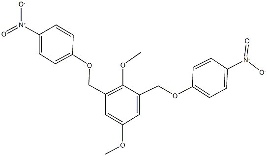 2,5-dimethoxy-1,3-bis[(4-nitrophenoxy)methyl]benzene Struktur