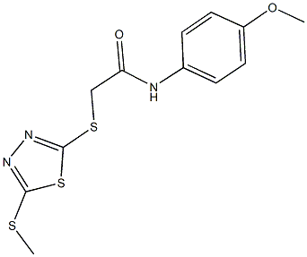 N-(4-methoxyphenyl)-2-{[5-(methylsulfanyl)-1,3,4-thiadiazol-2-yl]sulfanyl}acetamide Struktur