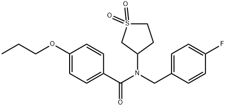 N-(1,1-dioxidotetrahydro-3-thienyl)-N-(4-fluorobenzyl)-4-propoxybenzamide Struktur