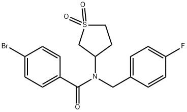 4-bromo-N-(1,1-dioxidotetrahydro-3-thienyl)-N-(4-fluorobenzyl)benzamide Structure