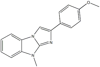 2-(4-methoxyphenyl)-9-methyl-9H-imidazo[1,2-a]benzimidazole Struktur