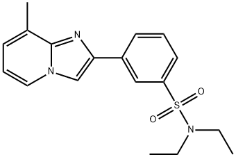 N,N-diethyl-3-(8-methylimidazo[1,2-a]pyridin-2-yl)benzenesulfonamide Struktur