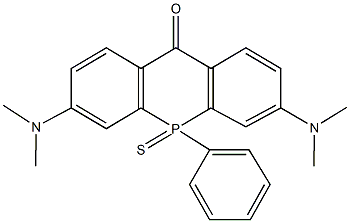 3,7-bis(dimethylamino)-5-phenyl-10(5H)-acridophosphinone 5-sulfide Struktur