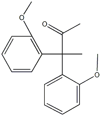 3,3-bis(2-methoxyphenyl)-2-butanone Struktur