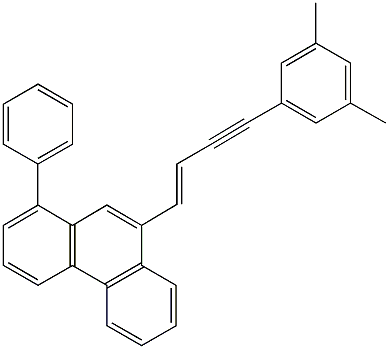 9-[4-(3,5-dimethylphenyl)-1-buten-3-ynyl]-1-phenylphenanthrene Struktur