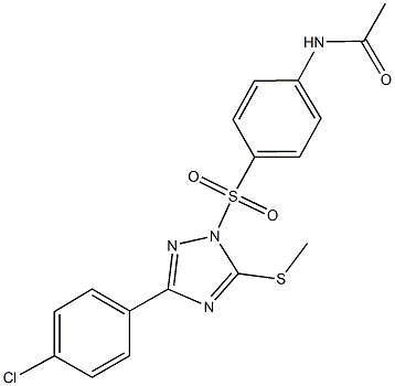 N-(4-{[3-(4-chlorophenyl)-5-(methylthio)-1H-1,2,4-triazol-1-yl]sulfonyl}phenyl)acetamide Struktur