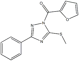 1-(2-furoyl)-3-phenyl-1H-1,2,4-triazol-5-ylmethylsulfide Struktur