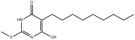 2-(methylsulfanyl)-5-nonyl-4,6-pyrimidinediol Struktur