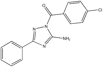 1-(4-chlorobenzoyl)-3-phenyl-1H-1,2,4-triazol-5-amine Struktur