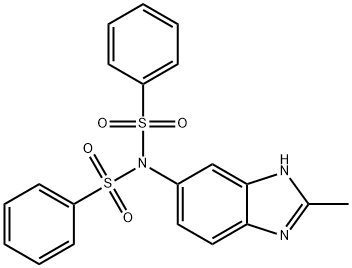 N-(2-methyl-1H-benzimidazol-5-yl)-N-(phenylsulfonyl)benzenesulfonamide Struktur