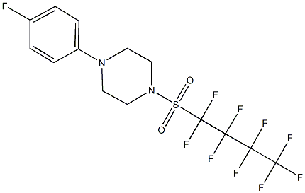 1-(4-fluorophenyl)-4-[(1,1,2,2,3,3,4,4,4-nonafluorobutyl)sulfonyl]piperazine Struktur