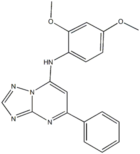 N-(2,4-dimethoxyphenyl)-N-(5-phenyl[1,2,4]triazolo[1,5-a]pyrimidin-7-yl)amine Struktur