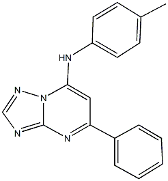 N-(4-methylphenyl)-N-(5-phenyl[1,2,4]triazolo[1,5-a]pyrimidin-7-yl)amine Struktur