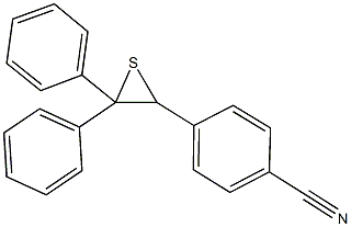 4-(3,3-diphenyl-2-thiiranyl)benzonitrile Struktur