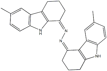 6-methyl-2,3,4,9-tetrahydro-1H-carbazol-1-one (6-methyl-1,2,3,9-tetrahydro-4H-carbazol-4-ylidene)hydrazone Struktur