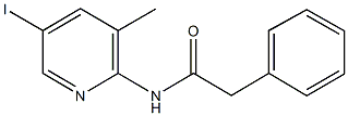 N-(5-iodo-3-methyl-2-pyridinyl)-2-phenylacetamide Struktur