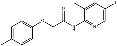 N-(5-iodo-3-methyl-2-pyridinyl)-2-(4-methylphenoxy)acetamide Struktur