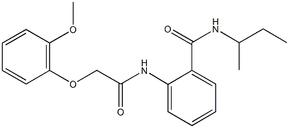 N-(sec-butyl)-2-{[(2-methoxyphenoxy)acetyl]amino}benzamide Struktur