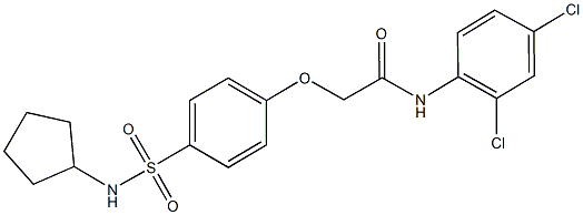 2-{4-[(cyclopentylamino)sulfonyl]phenoxy}-N-(2,4-dichlorophenyl)acetamide Struktur