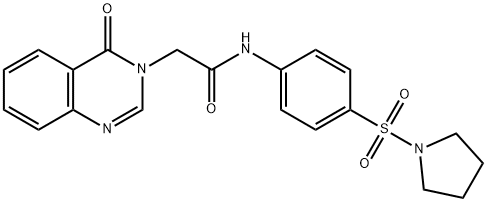 2-(4-oxo-3(4H)-quinazolinyl)-N-[4-(1-pyrrolidinylsulfonyl)phenyl]acetamide Struktur