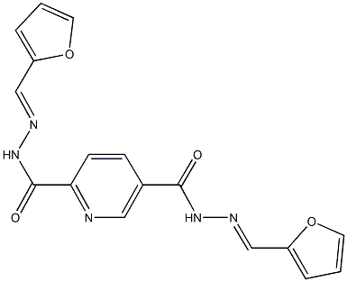 N'~2~,N'~5~-bis(2-furylmethylene)-2,5-pyridinedicarbohydrazide Struktur