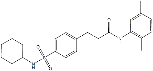 3-{4-[(cyclohexylamino)sulfonyl]phenyl}-N-(2,5-dimethylphenyl)propanamide Struktur