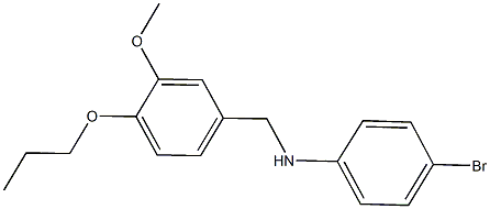 N-(4-bromophenyl)-N-(3-methoxy-4-propoxybenzyl)amine Struktur