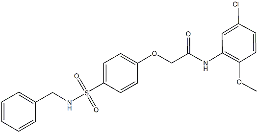 2-{4-[(benzylamino)sulfonyl]phenoxy}-N-(5-chloro-2-methoxyphenyl)acetamide Struktur