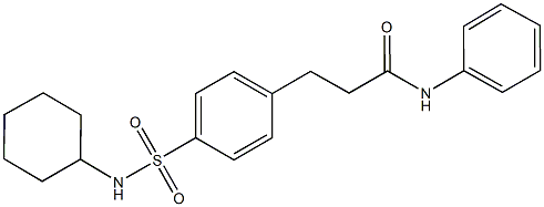 3-{4-[(cyclohexylamino)sulfonyl]phenyl}-N-phenylpropanamide Struktur