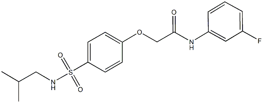 N-(3-fluorophenyl)-2-{4-[(isobutylamino)sulfonyl]phenoxy}acetamide Struktur