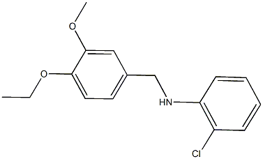 N-(2-chlorophenyl)-N-(4-ethoxy-3-methoxybenzyl)amine Struktur