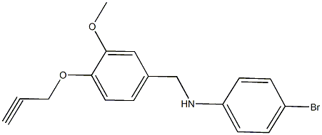 4-bromo-N-[3-methoxy-4-(2-propynyloxy)benzyl]aniline Struktur