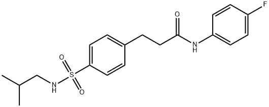 N-(4-fluorophenyl)-3-{4-[(isobutylamino)sulfonyl]phenyl}propanamide Struktur