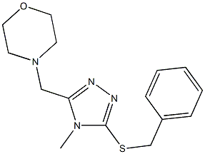 benzyl 4-methyl-5-(4-morpholinylmethyl)-4H-1,2,4-triazol-3-yl sulfide Struktur