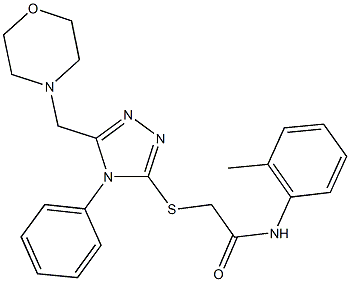 N-(2-methylphenyl)-2-{[5-(4-morpholinylmethyl)-4-phenyl-4H-1,2,4-triazol-3-yl]sulfanyl}acetamide Struktur