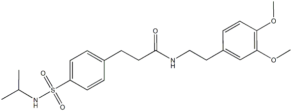 N-[2-(3,4-dimethoxyphenyl)ethyl]-3-{4-[(isopropylamino)sulfonyl]phenyl}propanamide Struktur