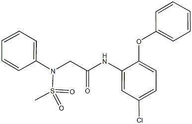 N-(5-chloro-2-phenoxyphenyl)-2-[(methylsulfonyl)anilino]acetamide Struktur