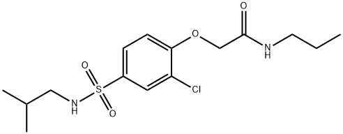 2-{2-chloro-4-[(isobutylamino)sulfonyl]phenoxy}-N-propylacetamide Struktur