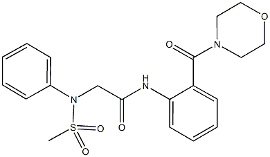 2-[(methylsulfonyl)anilino]-N-[2-(4-morpholinylcarbonyl)phenyl]acetamide Struktur