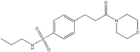 4-[3-(4-morpholinyl)-3-oxopropyl]-N-propylbenzenesulfonamide Struktur