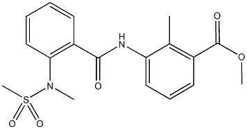 methyl 2-methyl-3-({2-[methyl(methylsulfonyl)amino]benzoyl}amino)benzoate Struktur