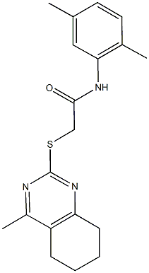 N-(2,5-dimethylphenyl)-2-[(4-methyl-5,6,7,8-tetrahydro-2-quinazolinyl)sulfanyl]acetamide Struktur